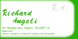 richard angeli business card